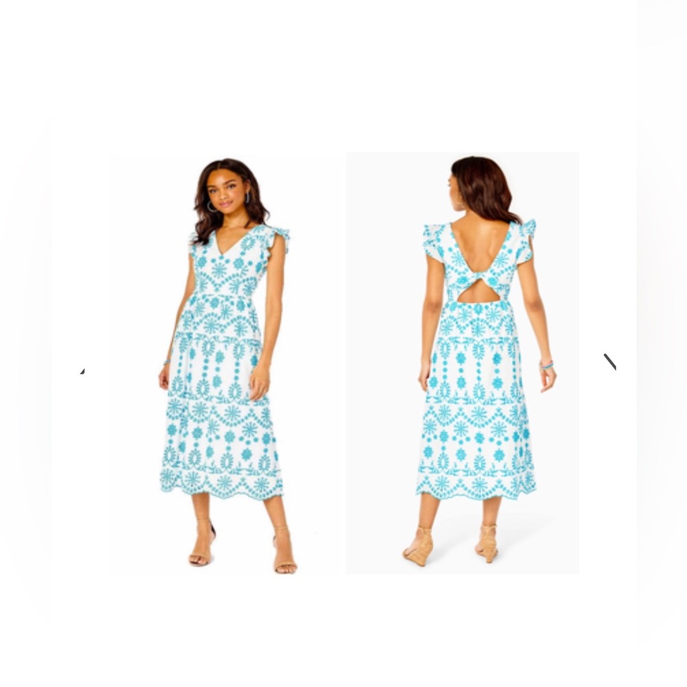 Beautiful NWT Lilly Pulitzer lilly Anne eyelet midi dress